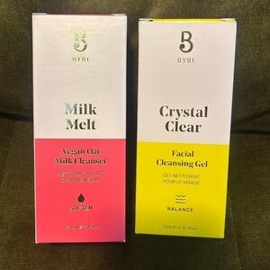 BYBI Vegan skincare bundle Milk and Crystal Clear   NIB